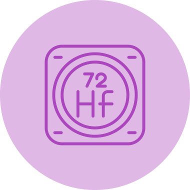 Kimyasal Element Web simgesi vektör çizimi