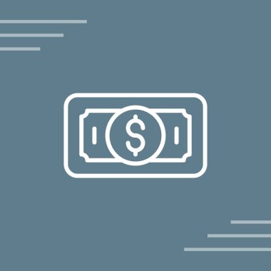 Yeşil arkaplanda dolar vektör simgesi