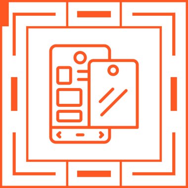 akıllı telefon web simgesi vektör çizimi