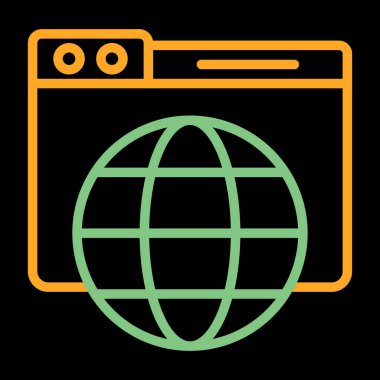 tarayıcı web simgesi basit tasarım