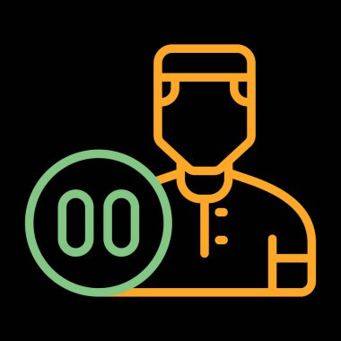 Termometresi olan bir adamın vektör çizimi