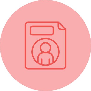 Kişisel Dosya Web simgesi vektör illüstrasyonu