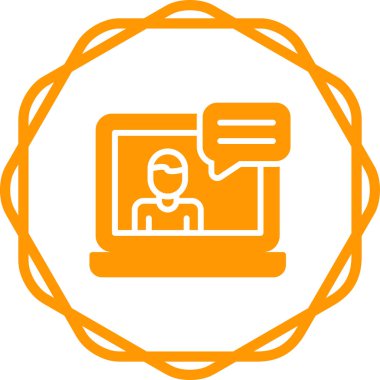 Bilgisayar. Web simgesi basit illüstrasyon