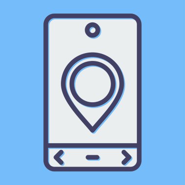 smartphone with location pin vector illustration design