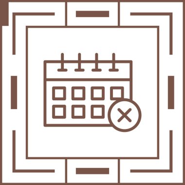 Takvim. Web simgesi basit illüstrasyon