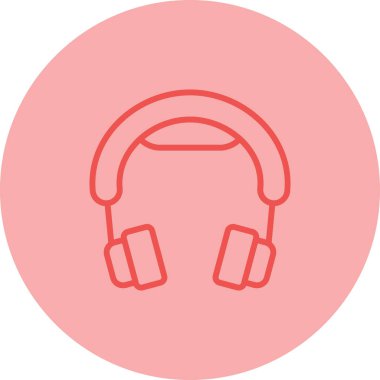 kulaklık web simgesi, vektör çizim