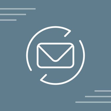 e-posta mektup simgesi, vektör çizim