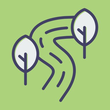 Bir bitkinin karikatür simgesinin vektör çizimi