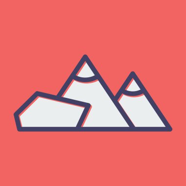 Dağ ikonu. düz dizayn. vektör 10