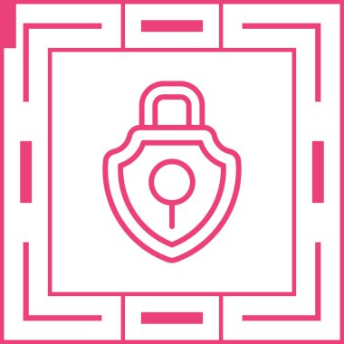 asma kilit web simge vektör çizim 