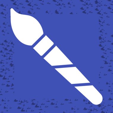 Boya fırçası web simgesi, vektör illüstrasyonu