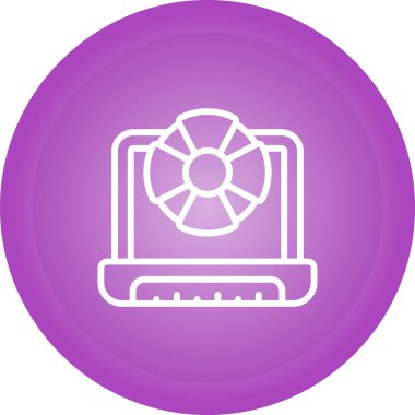 dizüstü bilgisayar simgesi web basit illüstrasyon