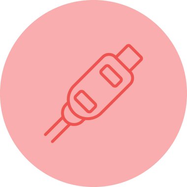 Bir şırınga simgesinin vektör çizimi