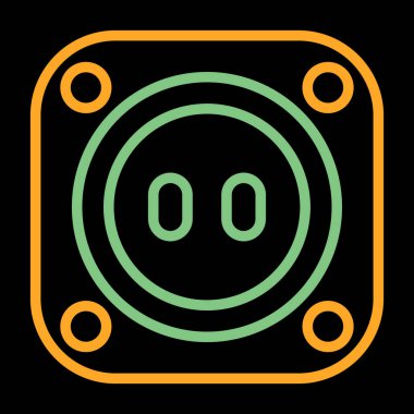 soket ağ simgesi vektör illüstrasyonu