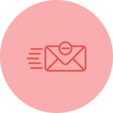 soyut arkaplan, vektör illüstrasyonunda zarf posta simgesi izole edildi