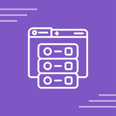 sunucu web simgesi vektör illüstrasyonu