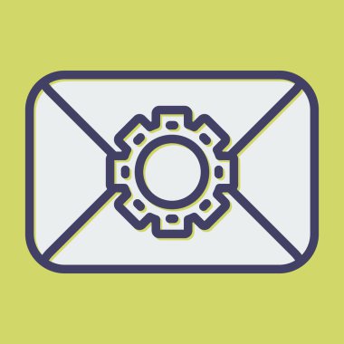 zarf web simgesi, vektör illüstrasyonu 