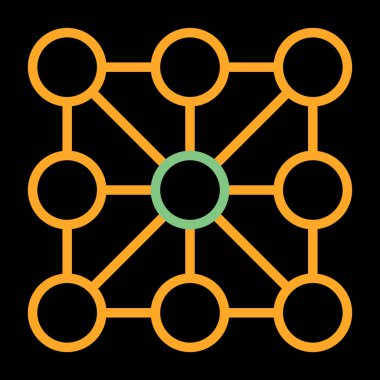 ağ bağlantısı simgesi, vektör illüstrasyonu