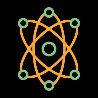 atom simgesi vektör illüstrasyonu