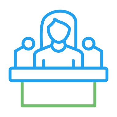 Konferans. Web simgesi basit illüstrasyon