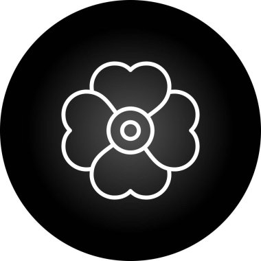 güzel çiçek sembolü vektör simgesi