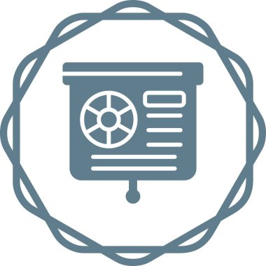 sunum simgesi, vektör illüstrasyonu 