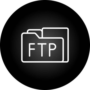 FTP Erişim Web simgesi vektör çizimi