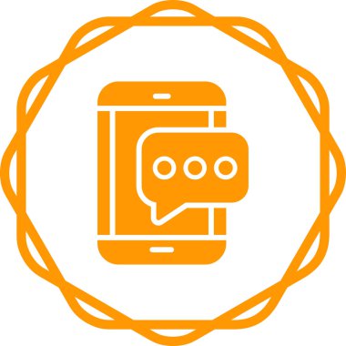 Sms köpüklü akıllı telefon simge vektör illüstrasyon tasarımı