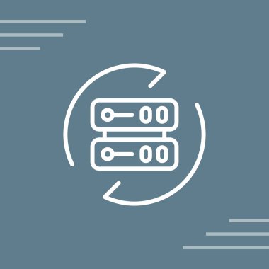 sunucu vektör simgesi modern basit illüstrasyon, sunucu simgesi