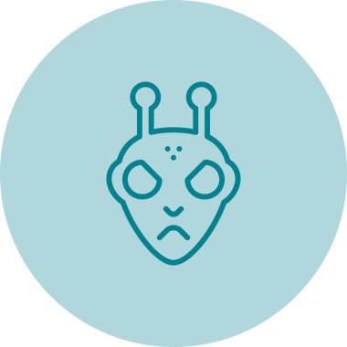 Uzaylı ikonu. Web için uzaylı vektör simgesinin basit çizimi