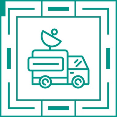 dağıtım kamyonu ikonu vektör çizimi