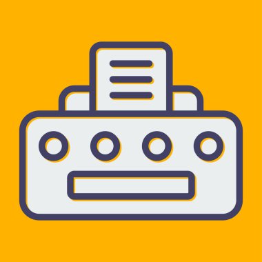 yazıcı web simgesi, basit vektör illüstrasyonu