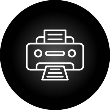 Yazıcı simgesi basit örnek