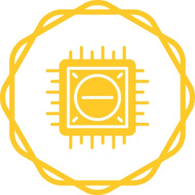 Bir çip simgesinin vektör çizimi