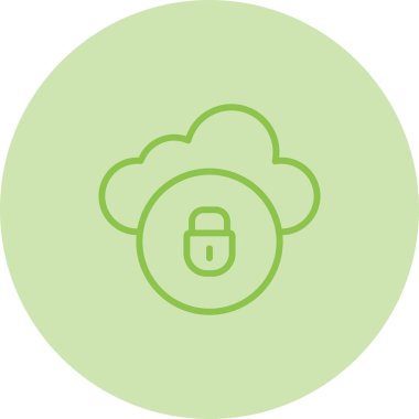 Bulut Hesaplama. Web simgesi basit illüstrasyon