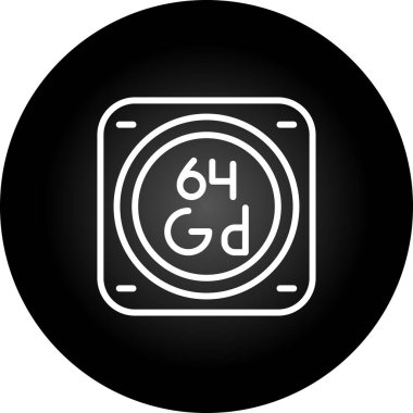 Kimyasal Element Web simgesi vektör çizimi