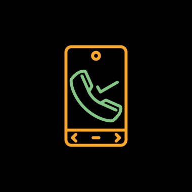 telefon arama simgesi vektör illüstrasyonu