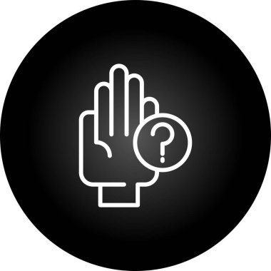 avuç içi simgesi olan el, basit biçim