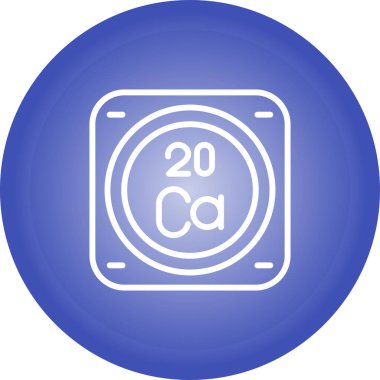 Kalsiyum kimyasal element simgesi, basit satır biçimi