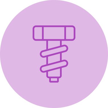 Mor ve beyaz arkaplan çizgisi simgesi