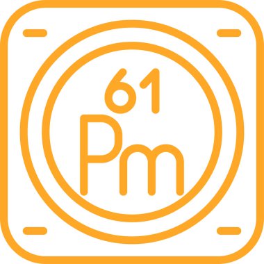 Kimyasal Element Web simgesi vektör çizimi