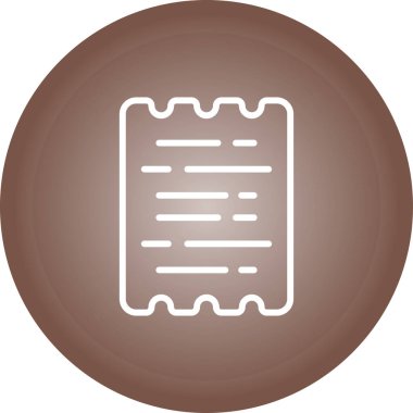 Kahverengi satır metin dosya belgesi simgesi beyaz arkaplanda izole edildi. Kontrol listesi simgesi. İş konsepti. Tahta daire düğmesi. vektör.