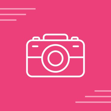 Kamera. Web simgesi basit illüstrasyon