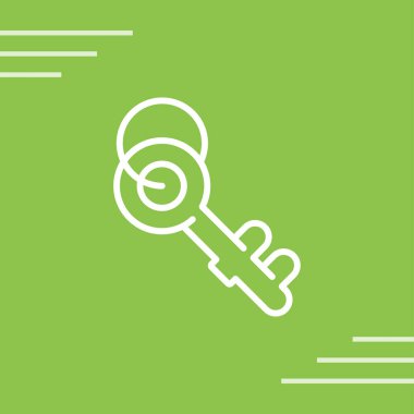 Beyaz arkaplanda yeşil anahtar ve kilit simgesi izole edildi. Kilit ve kilit anahtarı, anahtar konsepti. Gizlilik uyarısı. vektör illüstrasyonu