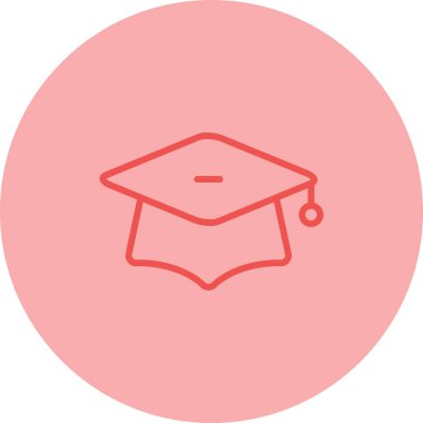 Mezuniyet simgesi vektör illüstrasyonu