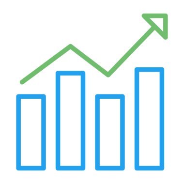 Bar çizelgesi. Web simgesi basit illüstrasyon