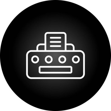 yazıcı web simgesi, basit vektör illüstrasyonu