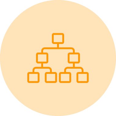 hiyerarşi. Web simgesi basit illüstrasyon