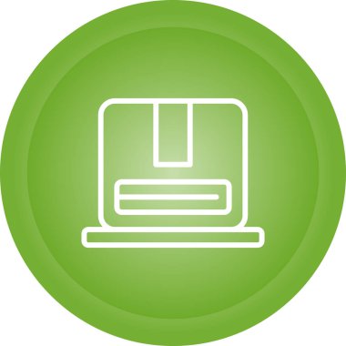 Dizüstü bilgisayar simgesi vektör çizimi