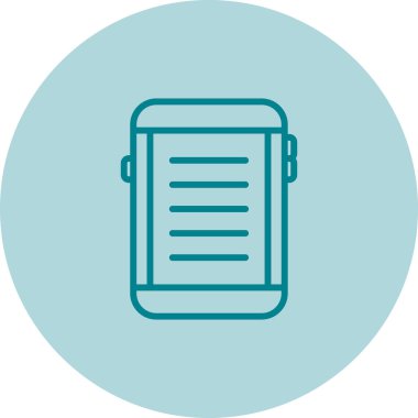 E-okuyucu ağ simgesi, vektör illüstrasyonu